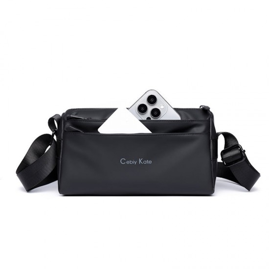 New men's chessboard pattern men's single shoulder bag, casual travel trendy crossbody bag, urban street casual men's bag