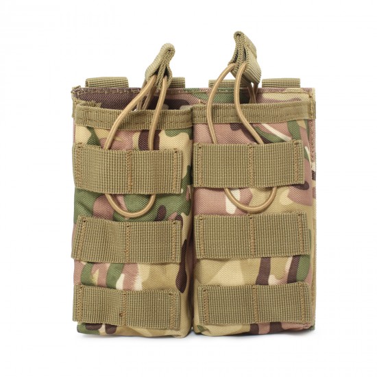 Tactical two-connection bag MOLLE vest accessory bag military enthusiast M4 magazine bag (RANDOM COLOR)