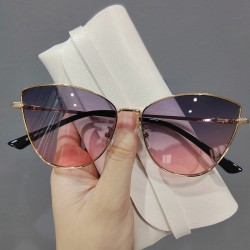 Fashionable INS Butterfly-Frame Cat-Eye Sunglasses, Women's Xiaohongshu-Same Metal Glasses, European and American Trendy Cross-Border Sunglasses