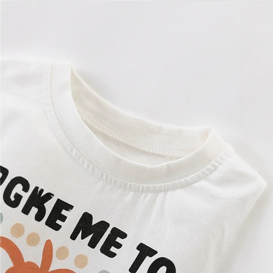 Children's T-shirts, summer styles, stylish little girls' short-sleeved European and American children's casual tops.