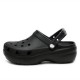 Cross Cloud Crocs, Summer Mid-Heel Women's Wading Beach Shoes, Women's Height-Increasing Thick-Sole Sandals 206750
