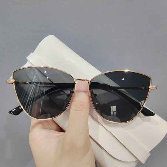 Fashionable INS Butterfly-Frame Cat-Eye Sunglasses, Women's Xiaohongshu-Same Metal Glasses, European and American Trendy Cross-Border Sunglasses