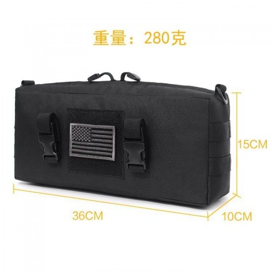 Outdoor large miscellaneous storage bag, waterproof tactical accessories sports waist bag, Molle accessory medical bag (RANDOM COLOR)