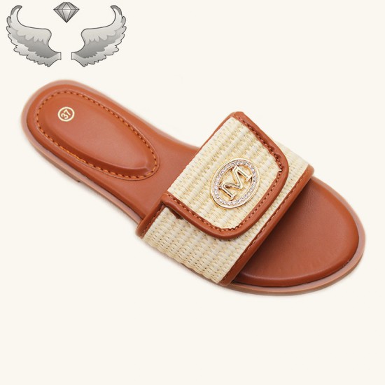 Fashionable and Versatile Flat Slippers for Foreign Trade Factory, Wholesale Available for Ladies Slippers