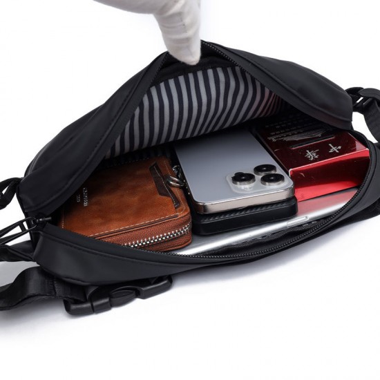 Men's single shoulder bag, trendy men's chest bag, large capacity outdoor sports chest bag, multi-functional storage crossbody bag, travel bag for business