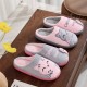 Cross-border women's cotton slippers with a cartoon lucky cat, cute Korean cat design, warm and casual indoor slippers
