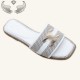 Chaozhou factory wholesale, new, soft, and comfortable women's flat slippers with sparkling rhinestones.