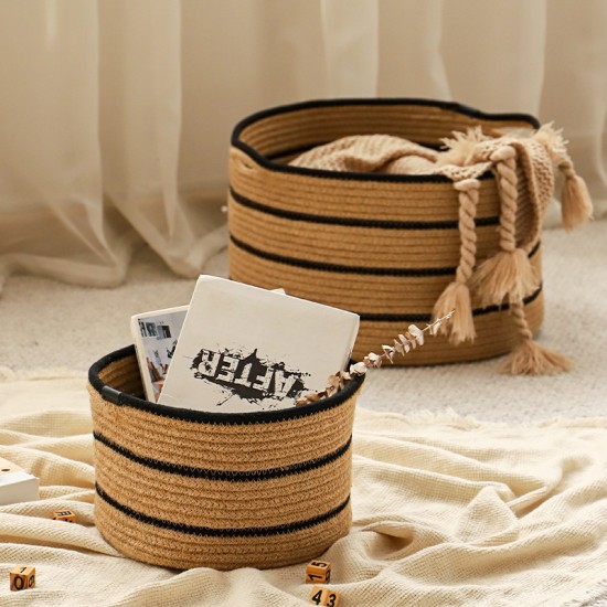 Factory-direct household cotton storage basket, multifunctional storage basket for toys, snacks, and sundries, large-capacity laundry basket