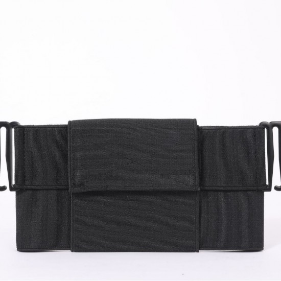 Multi-purpose nylon webbing water bottle bag Molle outdoor sports water bottle case Concealed folding water bottle bag (RANDOM COLOR)