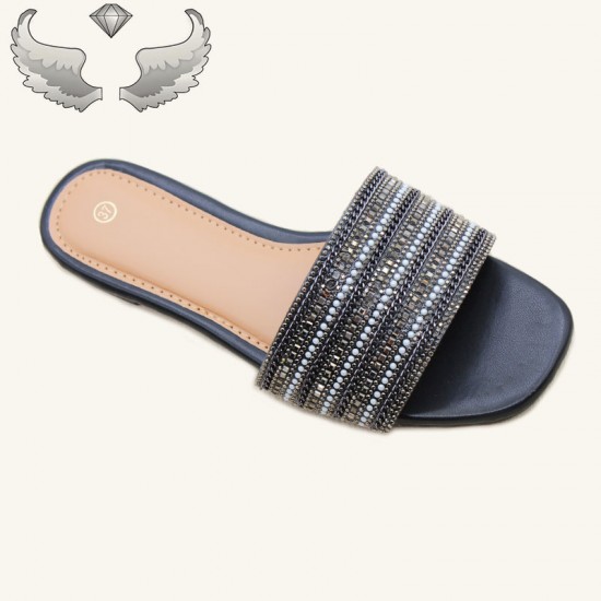 High-quality fashion slippers, foreign trade fashion rhinestone butterfly slippers for women, handmade.