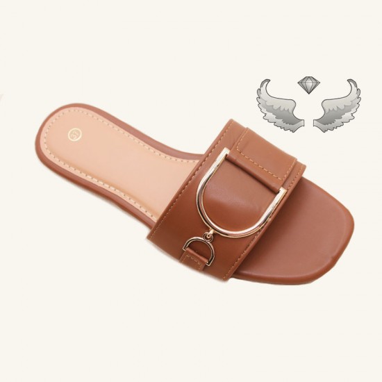 ANGEL SHOES Wholesale Women's summer outdoor slippers, fashionable buckle-strap slippers.