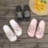 Summer heart print sandals, couples' slippers for both indoor and outdoor use