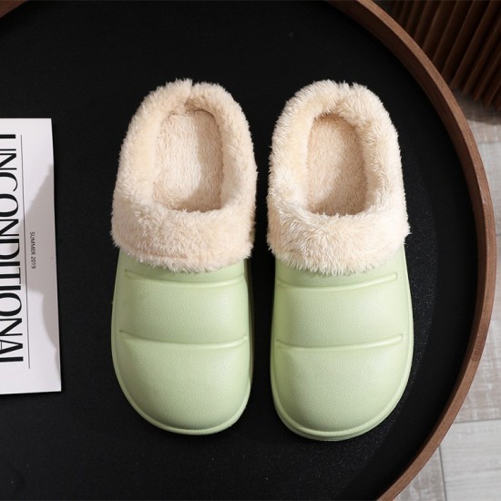2023 New Cross-Border Winter Couple Midnight Warm Moon Goodnight Clock Cotton Slippers