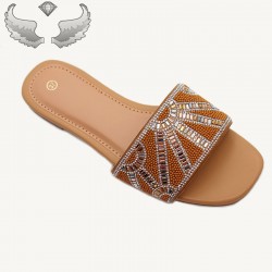 Women's summer slippers, crafted for export, versatile, fashionable, casual, low-heeled flip-flops.
