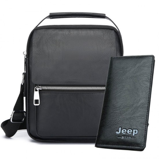 Men's bag, export crossbody bag, men's business casual multi-functional bag, PU soft leather handbag, trendy casual handbag