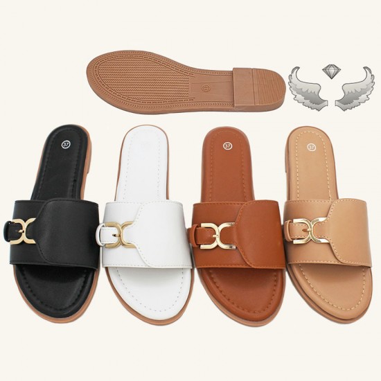 Factory hot-selling slippers, stylish flat-soled, durable outdoor slippers.