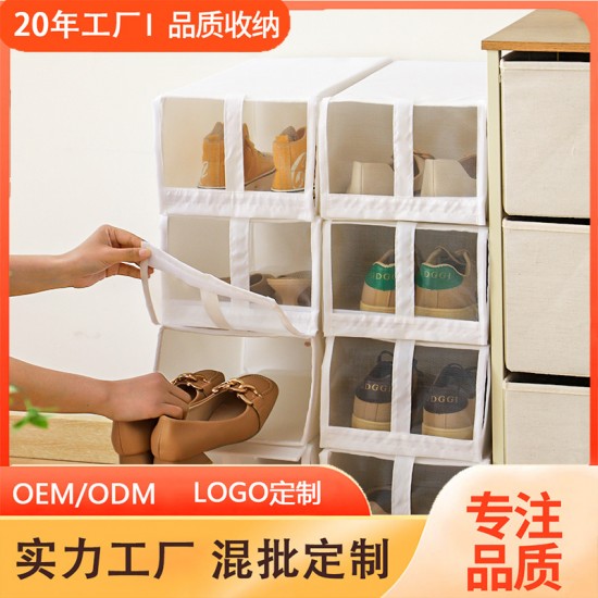 Wardrobe storage artifact, clothes hanging bag, cotton and linen fabric hanging wardrobe, tiered underwear hanging bag for dormitories