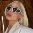 New Millennial Futuristic Y2K Hot Girl Sunglasses, Cycling Punk, Sports Influencer Sunglasses, Cross-Border Trendy Eyewear for Women
