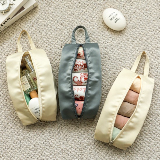 Simple Japanese-style multi-purpose label storage basket, thickened cotton and linen waterproof drawstring storage basket, quilt storage basket.