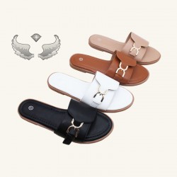 Foreign trade wholesale, flat-soled women's craft shoes, bow-knotted Roman shoes, beach sandals.