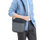 Men's casual bag with check pattern, retro style men's casual bag, multi-layer casual bag for men, trendy casual bag for men, large capacity men's single-shoulder bag