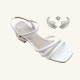 High-quality new plus size Women's shoes: Fashionable, luxurious diamond-encrusted flip-flops.