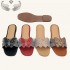 Wholesale factory ladies slippers, women's summer outdoor flat woven shoes.