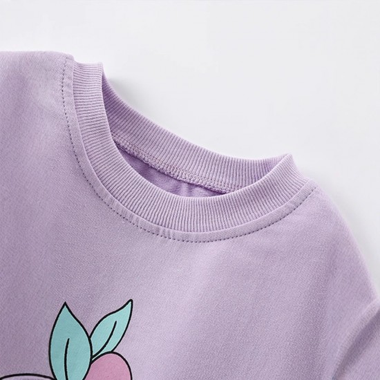 European and American style children's clothing for girls, summer styles, small and medium-sized children's T-shirts, round neck prints, cartoon short-sleeved baby tops