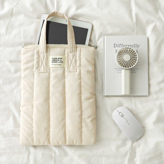 High-quality nylon waterproof 14-inch shockproof laptop bag, large-capacity, thickened aviation cotton lining for tablets