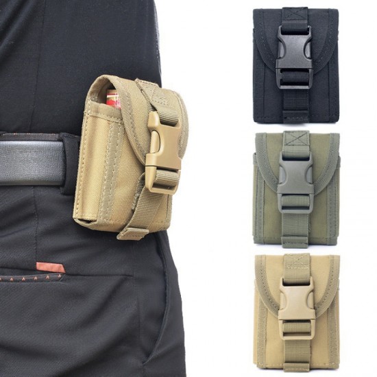Tactical multi-functional small waist bag, sports outdoor military enthusiast small cigarette box bag, wallet key bag, MOLLE small tool (RANDOM COLOR)
