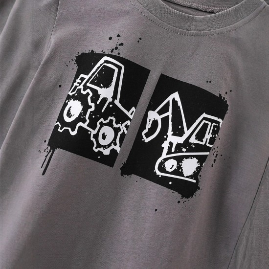 Boys' summer short-sleeved T-shirts, new European and American style. Stylish round-neck children's tops for children in the US and China.