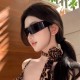 Cross-border fashionable cat-eye sunglasses for women, trendy, cool, high-end cat-eye retro sunglasses with UV protection.
