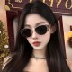 Retro, old-money style cat-eye sunglasses, high-end UV protection sunglasses, new cross-border fashionable small brown glasses