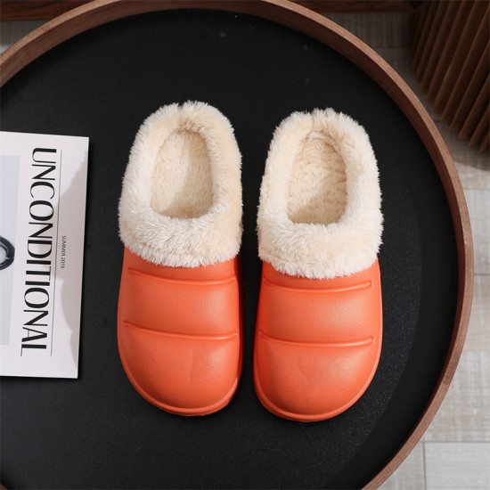 2023 New Cross-Border Winter Couple Midnight Warm Moon Goodnight Clock Cotton Slippers