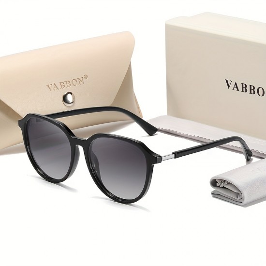 New Korean-style fashion sunglasses for women, high-end, slimming glasses for larger faces, cross-border oval-frame polarized sunglasses for women.