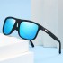 Cross-border new fashionable polarized sunglasses, colorful film driving sunglasses, high-end men's square-frame sunglasses