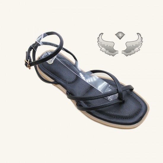 Wholesale ladies' slippers Sandals, a factory-made Chaozhou women's shoe, offers fashionable flat-soled beach sandals.