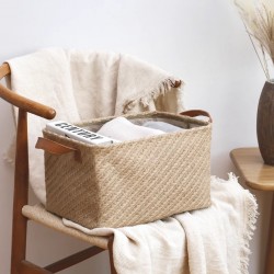 Japanese-Style Kraft Paper Storage Hanging Bag, Jewelry Organizer, Large Capacity, Wall-Mounted, Multifunctional Storage Bag