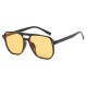 Cross-border fashionable double-beam, rice-studded sunglasses for men and women, gradient-colored, large-frame, slimming, sun-protective sunglasses.