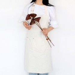 Nordic minimalist canvas aprons, cotton and linen, adjustable for men and women, with logos.