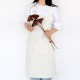 Nordic minimalist canvas aprons, cotton and linen, adjustable for men and women, with logos.