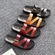 Wholesale Ladies Slippers Women's Summer Slippers, Fashionable Square-buckle Beach Shoes, Thick-soled Slippers