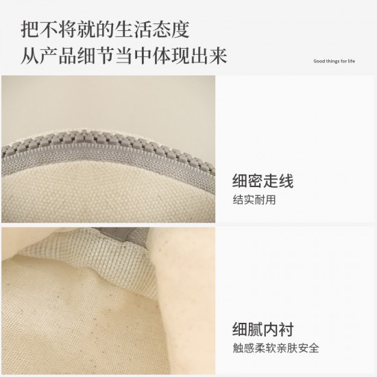 Simple time cotton canvas cosmetic storage bag, travel bag, business trip luggage, large toiletries storage bag