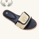 Fashionable and Versatile Flat Slippers for Foreign Trade Factory, Wholesale Available for Ladies Slippers