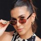 New oval metal sunglasses, European and American cross-border fashion sunglasses, retro street style high-end sunglasses for women
