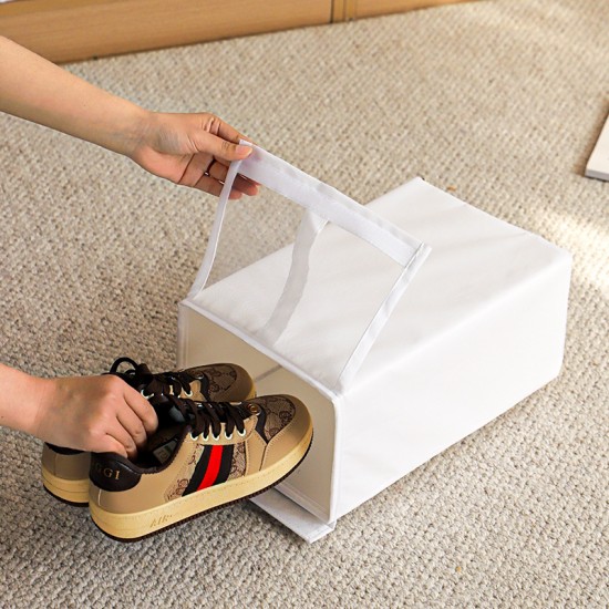 Wardrobe storage artifact, clothes hanging bag, cotton and linen fabric hanging wardrobe, tiered underwear hanging bag for dormitories