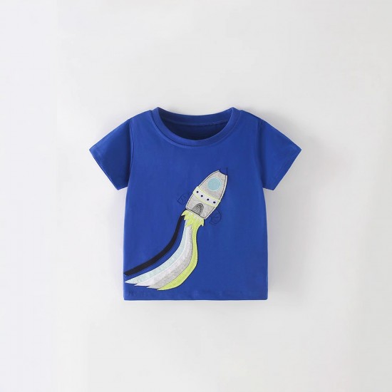 2025 new Korean-style short-sleeved T-shirts in stock Children's clothing for middle and large children, teenagers, and boys' tops