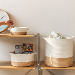 Factory-direct household cotton storage basket, multifunctional storage basket for toys, snacks, and sundries, large-capacity laundry basket