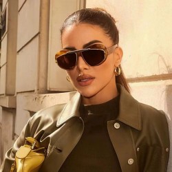 2024 new diamond-plated triangular cat-eye sunglasses, trendy and versatile sunglasses for influencers