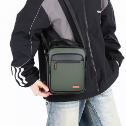 Men's single shoulder bag, crossbody bag, new style crossbody bag for overseas trade, leather strap decorated crossbody bag, casual small square bag, multi-functional handbag